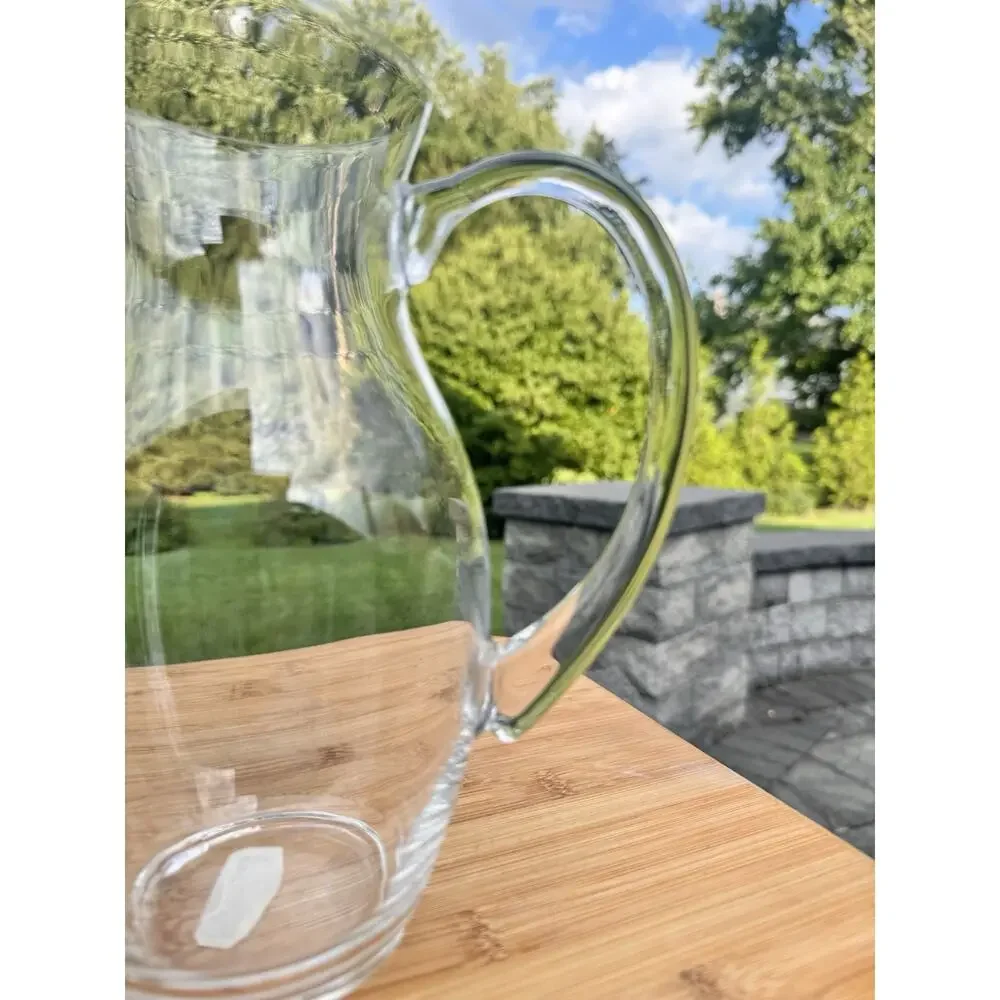Vintage Christofle French Clear Crystal Water Pitcher Jug 48 oz